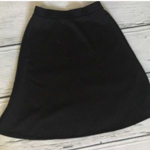 Black A-line skirt